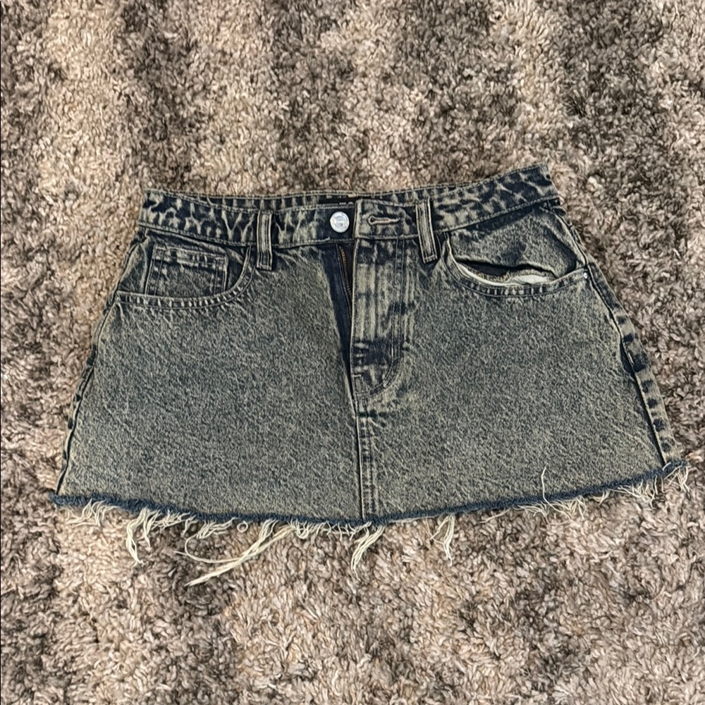 EGO Blue A-Line Mini Skirt Casual